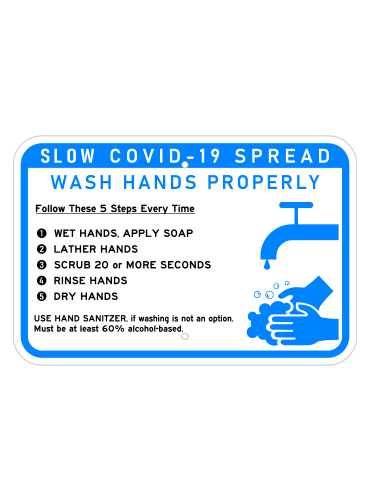 COVID-19 Hand Washing Sign