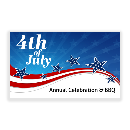 4th of July 5x3 Celebration Banner