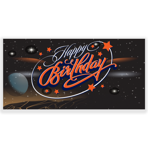 Happy Birthday Banner Abstract