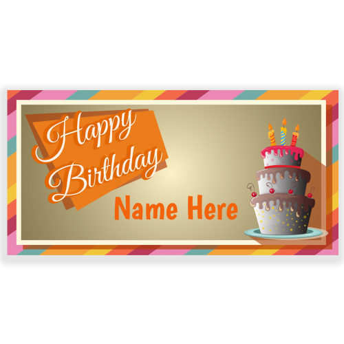 Custom Birthday Banner Cake_