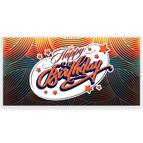 Happy Birthday Banner Abstract