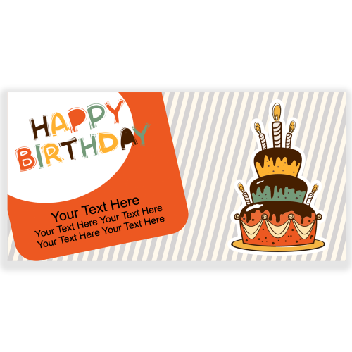 Happy Birthday Banner Orange