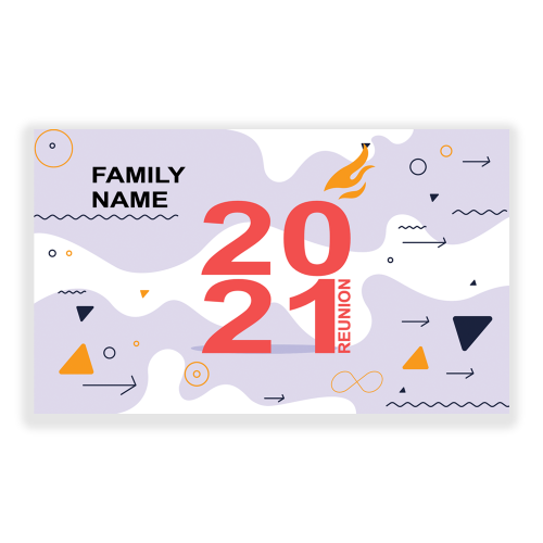 Family Reunion 5x3 Banner Abstract Retro