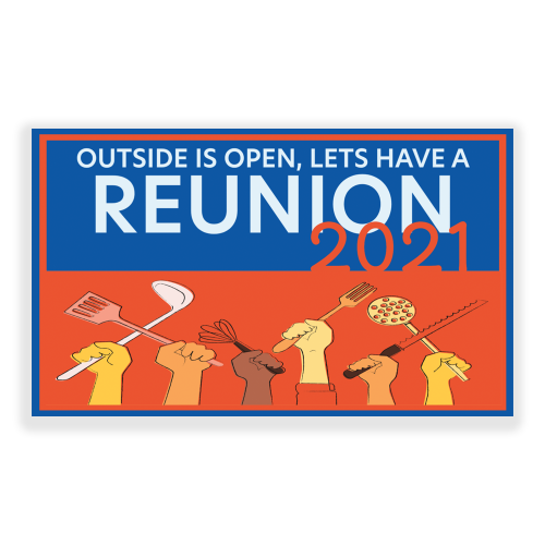 Family Reunion Banner 5x3 Outside Open
