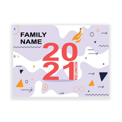Family Reunion Yard Sign Abstract Retro