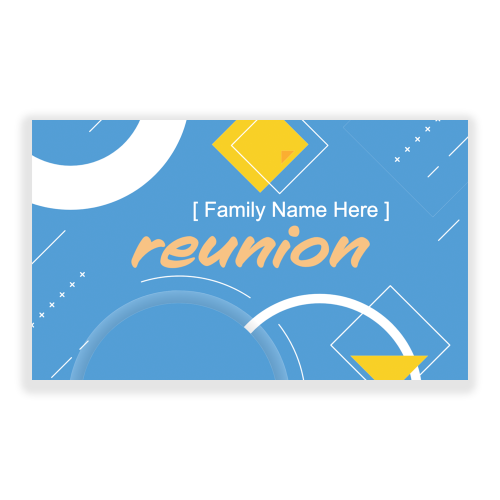 Reunions 5x3 Banner Blue Retro