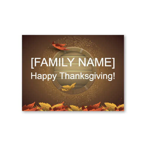 Happy Thanksgiving with Leaves Yard Sign